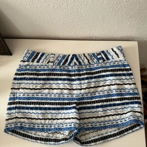 GAP | Blue striped patterned khaki shorts women’s w/ pockets